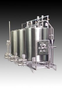 Custom stainless steel tanks built for the food processing industry.