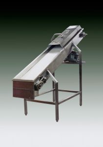 Custom conveyor belt system built for dairy/cheese industry.